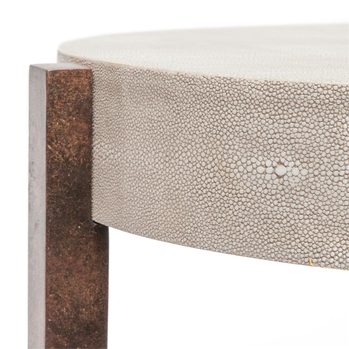 made goods dexter coffee table sand bronze faux shagreen coffee table unique coffee table detail