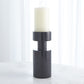 global views luc vase black marble with candle