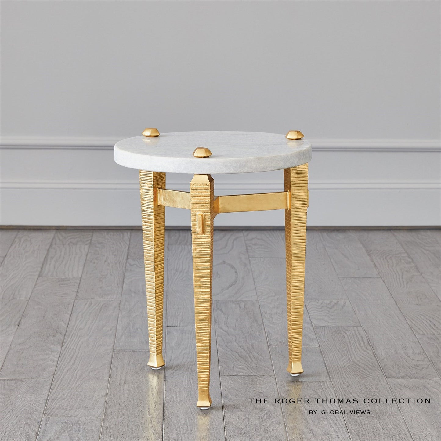global views roman drinks table gold front