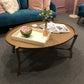 Made Goods Addison Oval Coffee Table Aged Brass