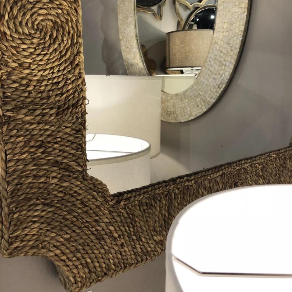 jamie young marina mirror styled in room