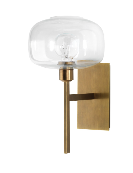 Jamie Young Scando Mod Sconce Antique Brass Gold Lighting