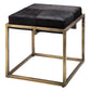 jamie young shelby stool brown hide