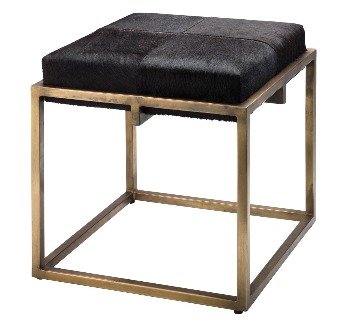 jamie young shelby stool brown hide