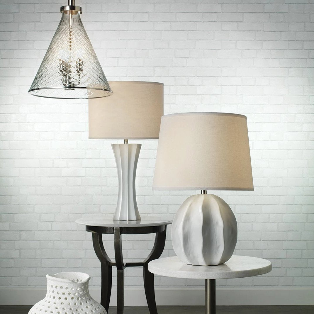 jamie young urchin table lamp white styled