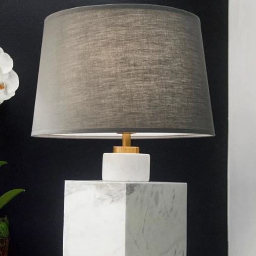 jonathan adler canaan short table lamp marble white in room