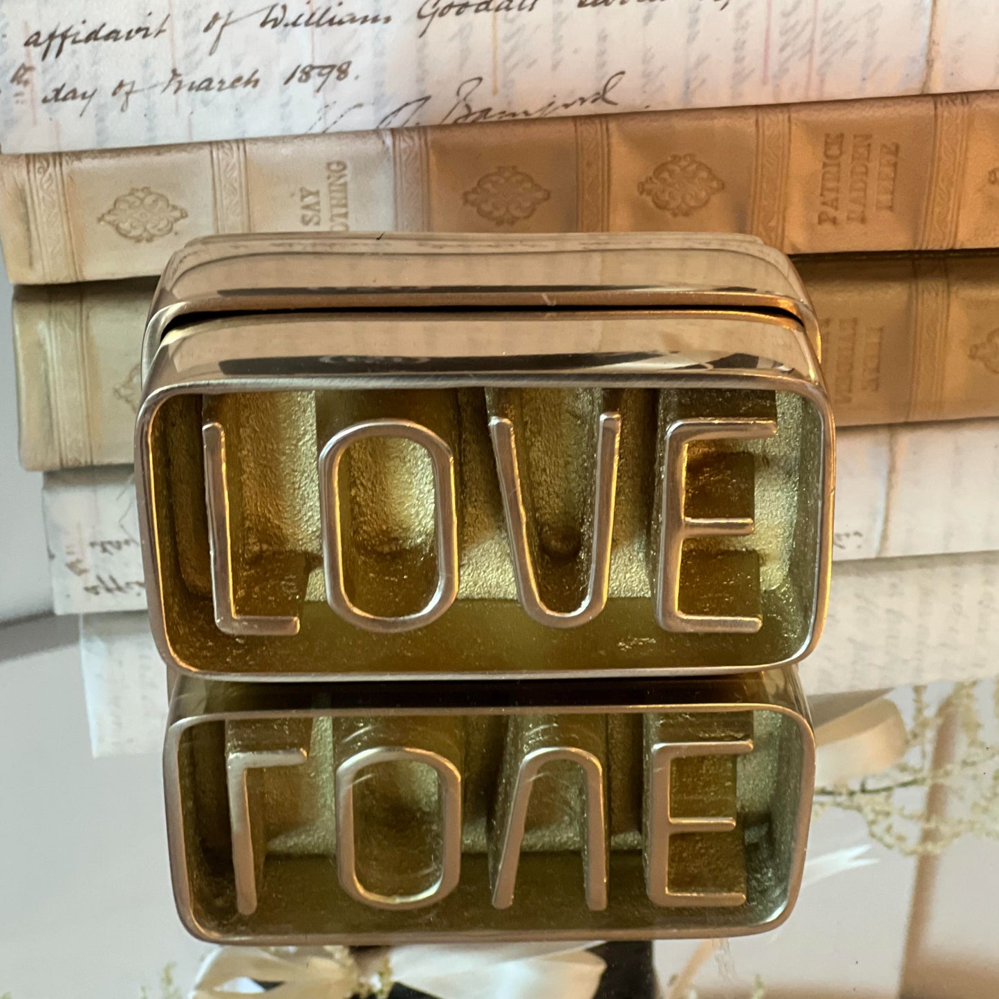 "LOVE" Brass Paperweight