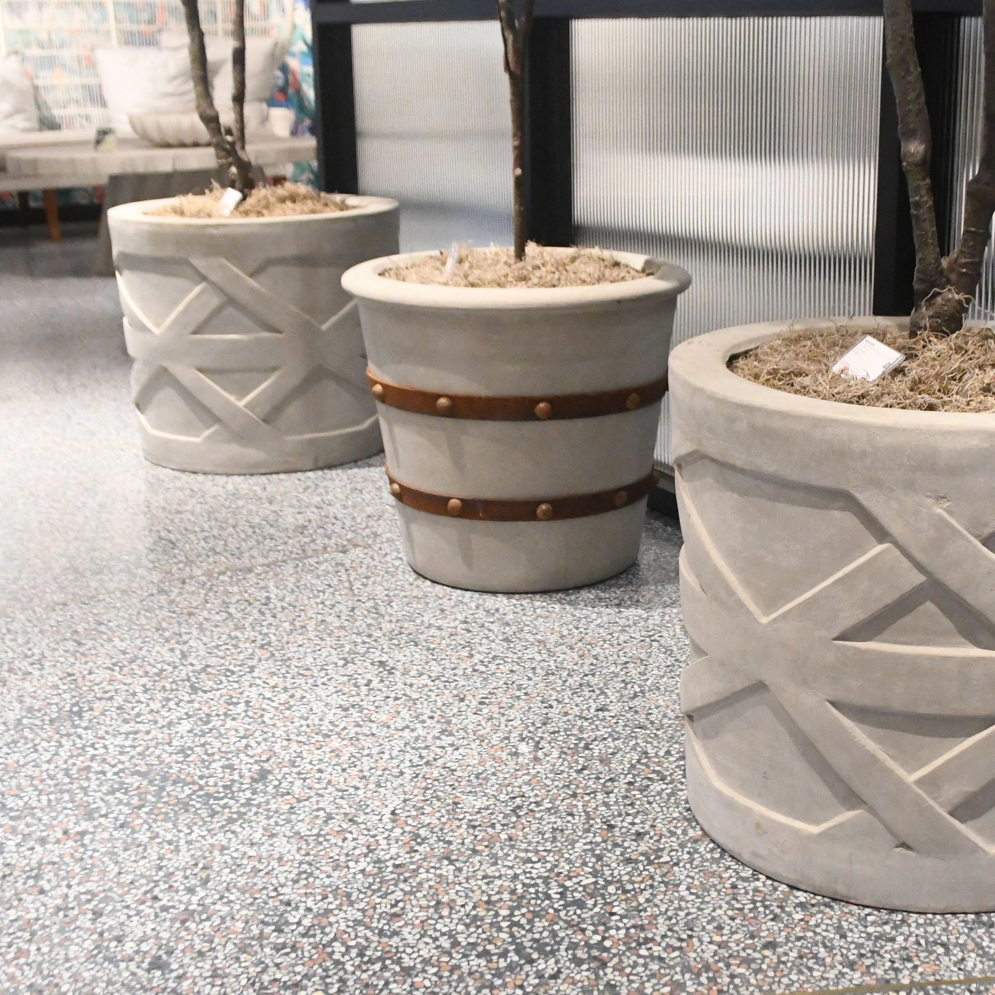 polished concrete plant pots Made Goods Newton Pot Reconstituted Stone – CLAYTON GRAY HOME