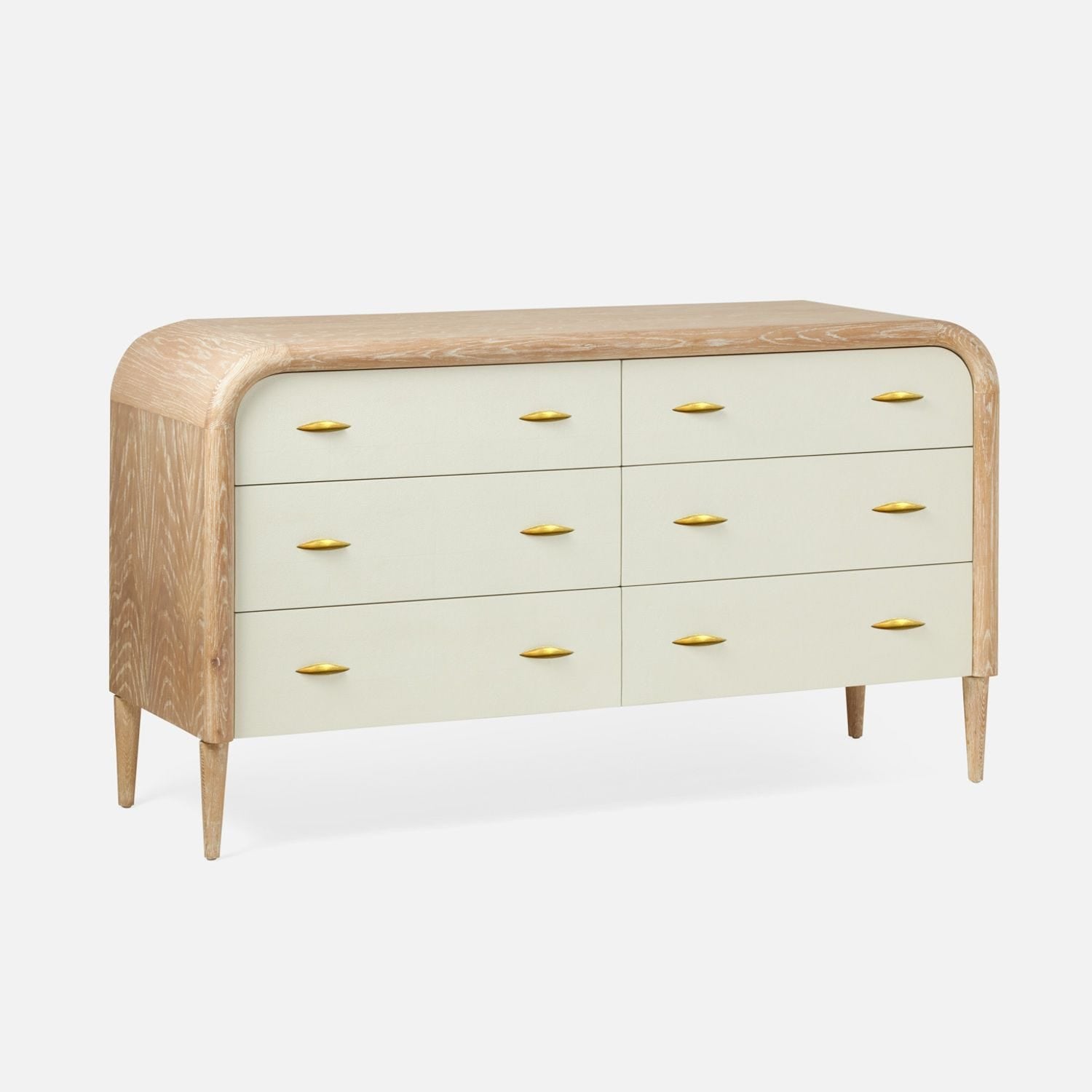 Pierre 60" Dresser Pristine and Whitewashed Oak Pierre 60" Dresser Pristine and Whitewashed Oak