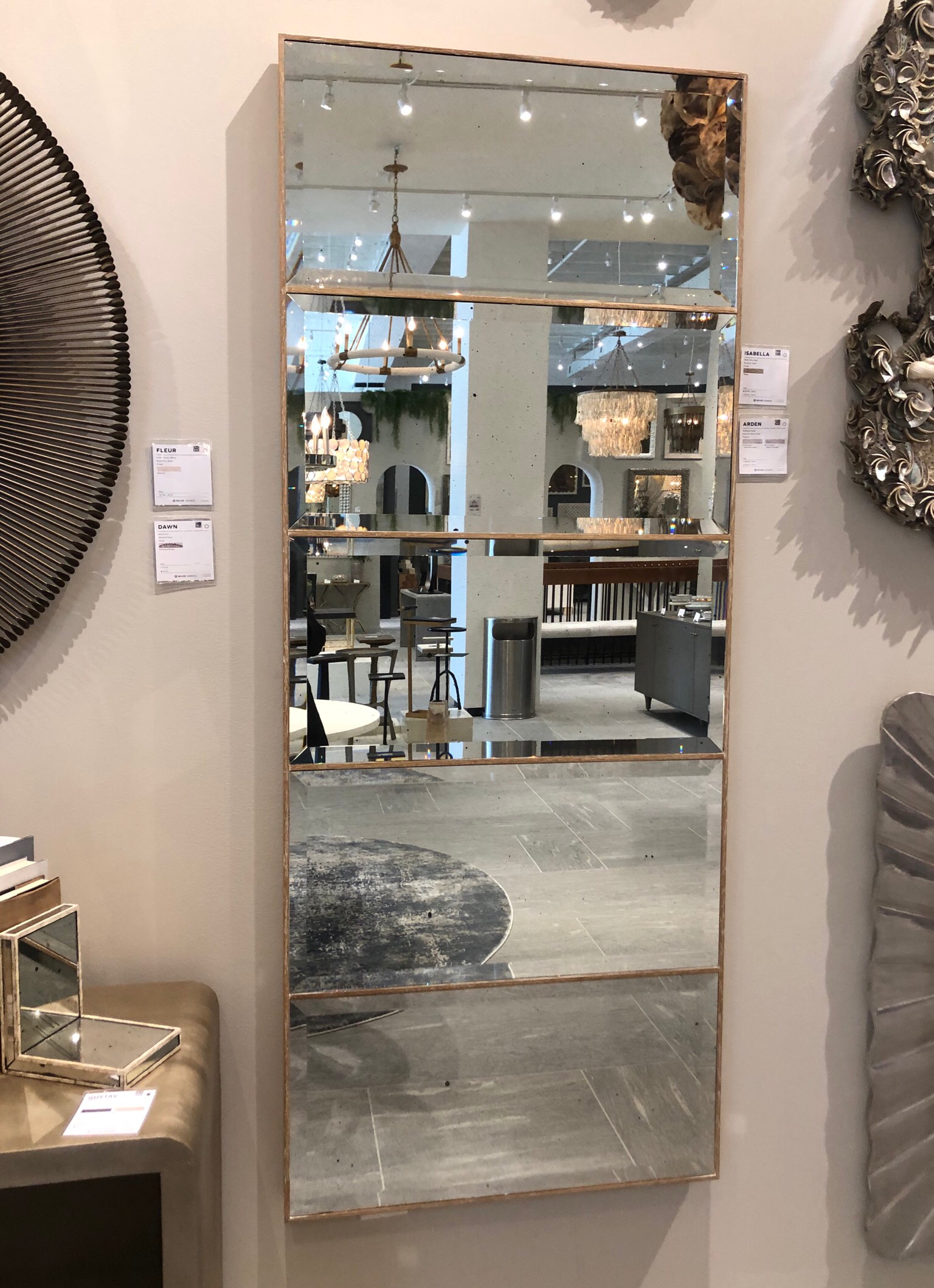 made goods arden mirror large palladian silver oak showroom