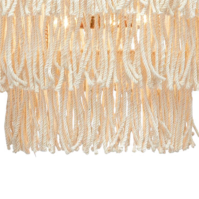 made goods arricka chandelier bleached rope and gold detail