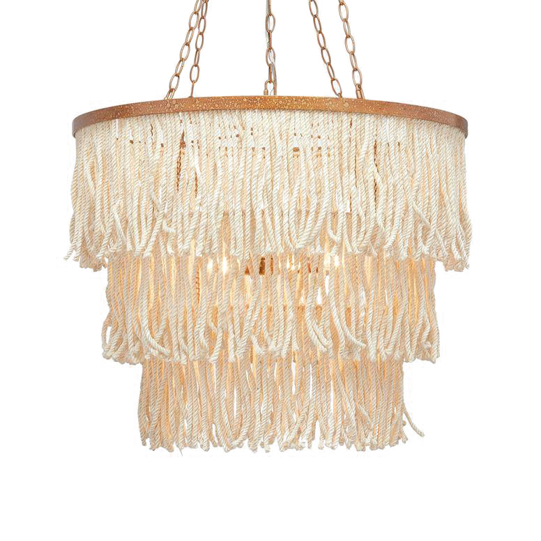 made goods arricka chandelier bleached rope and gold
