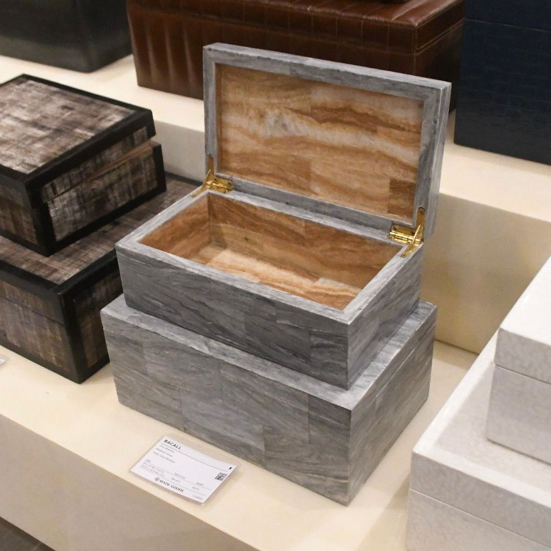 This breathtaking box has a surprise inside-a gorgeous marble interior to match its exquisite facade. market