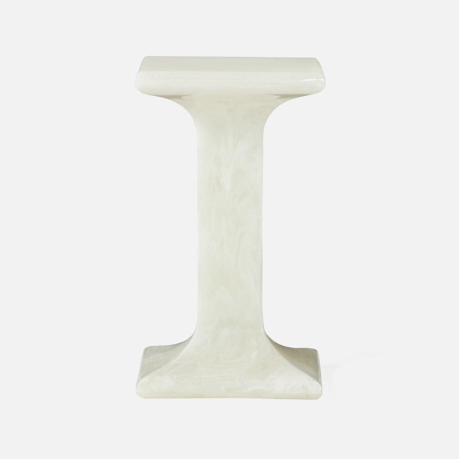 made goods bexley side table pearl white front