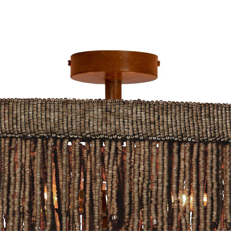 made goods carmen semi flush mount chandelier bronze coco beads ceiling mount