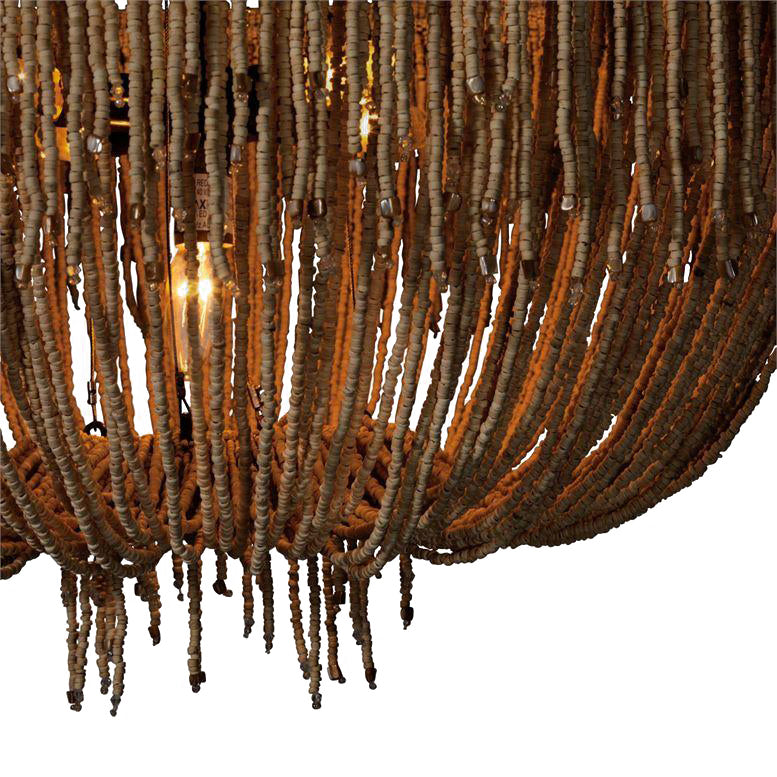 made goods carmen semi flush mount chandelier bronze coco beads detail