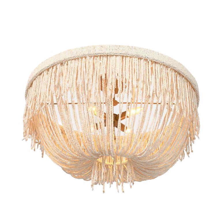 Carmen Semi Flush Mount Natural Coco Beads