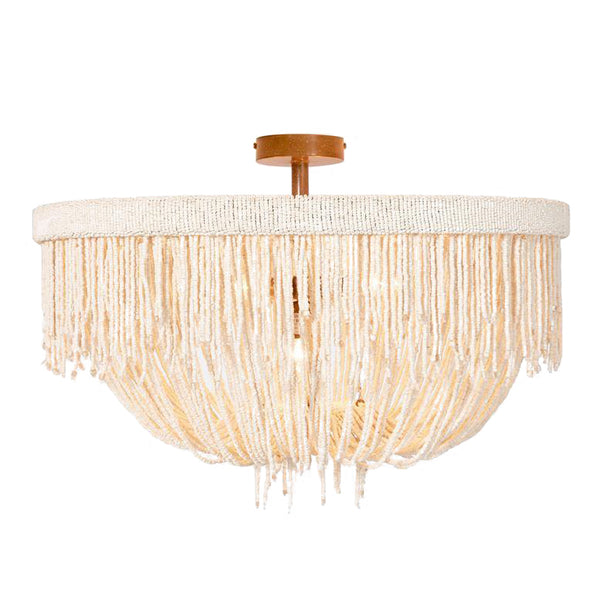 Carmen Semi Flush Mount Natural Coco Beads