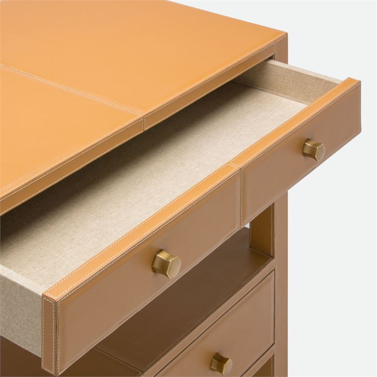 made goods conner nightstand dark tan double top drawer