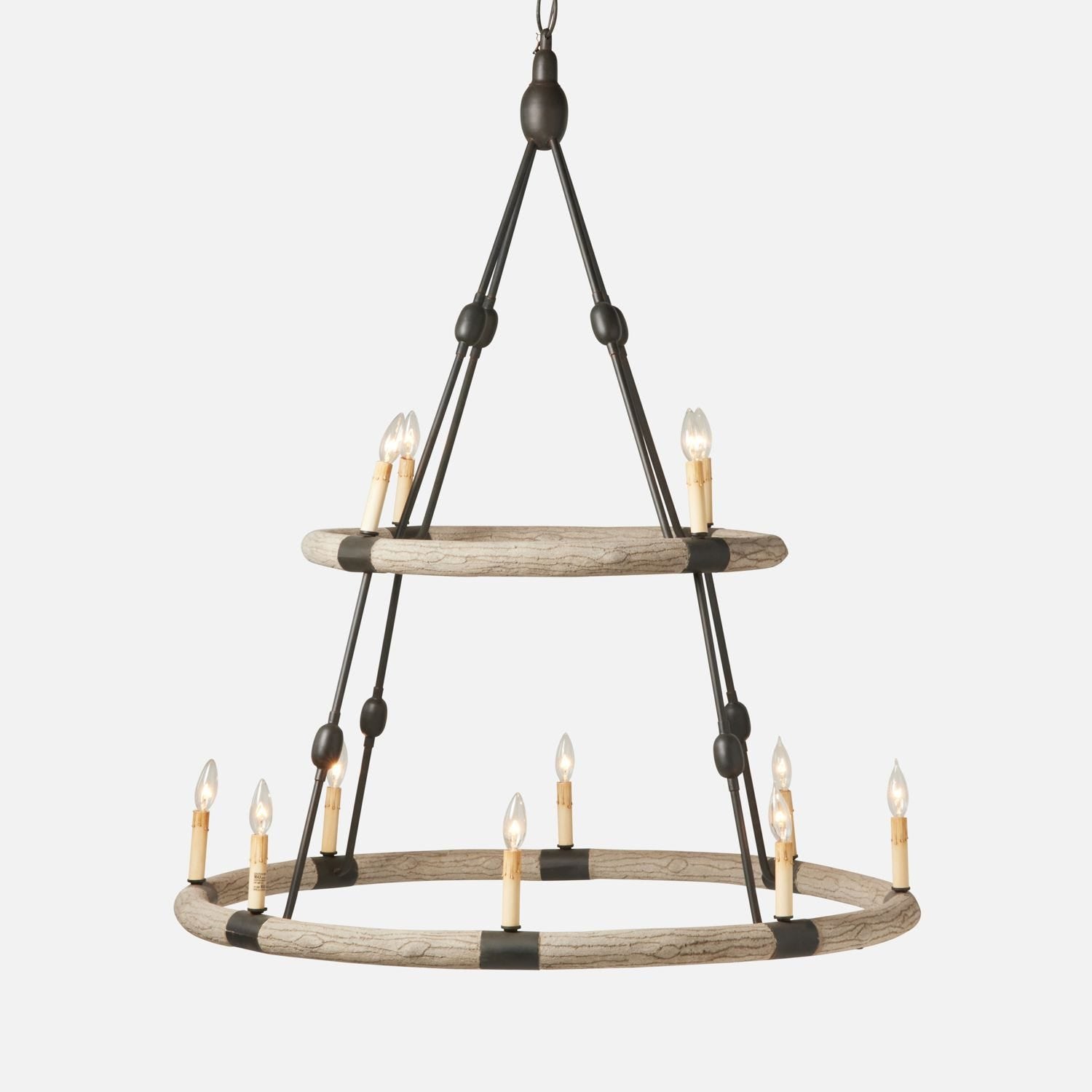 made goods dean chandelier gray and black large
