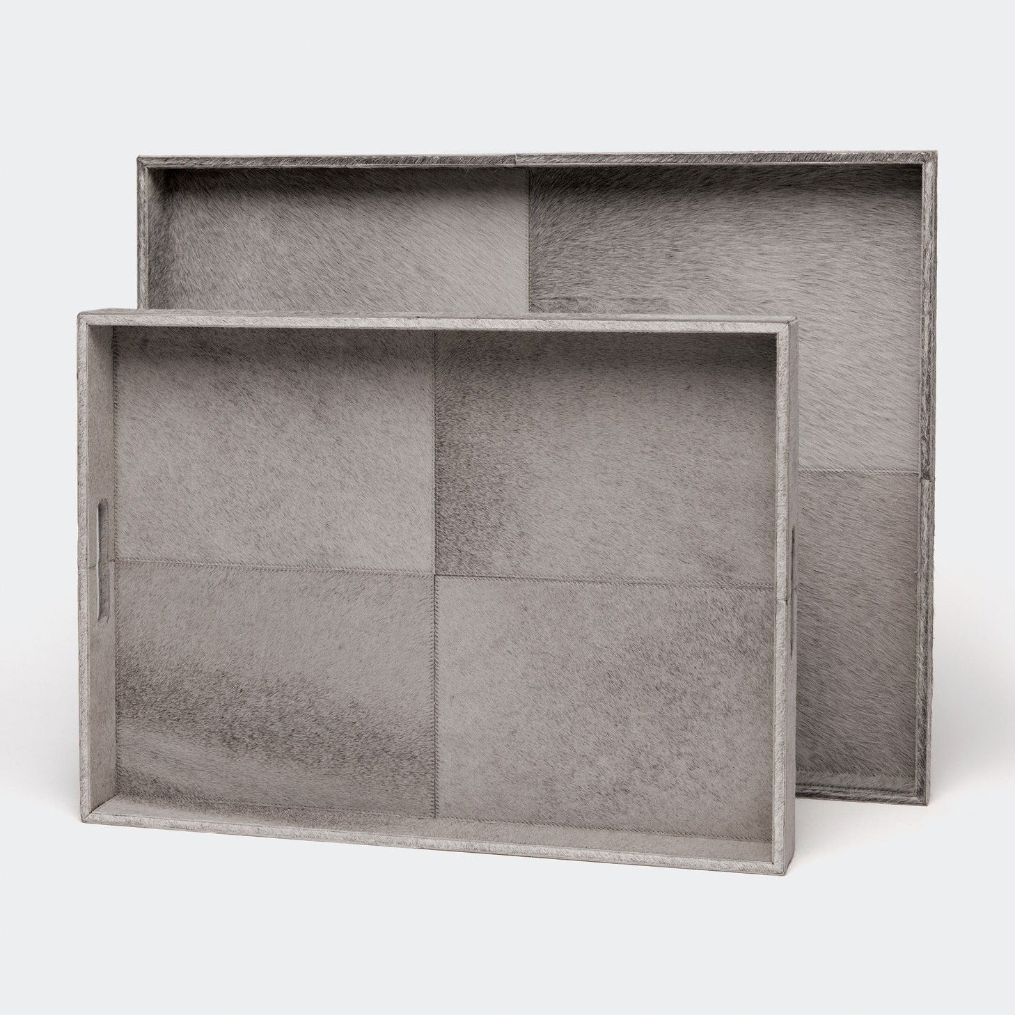 made goods extra large rectangular tray set gray