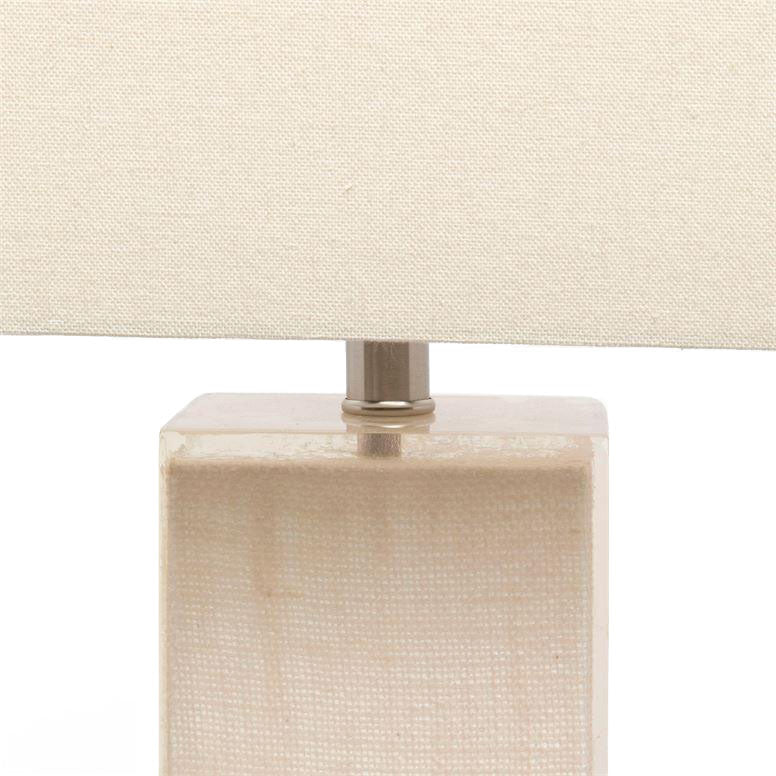 made goods fabre floor lamp off white burlap detail