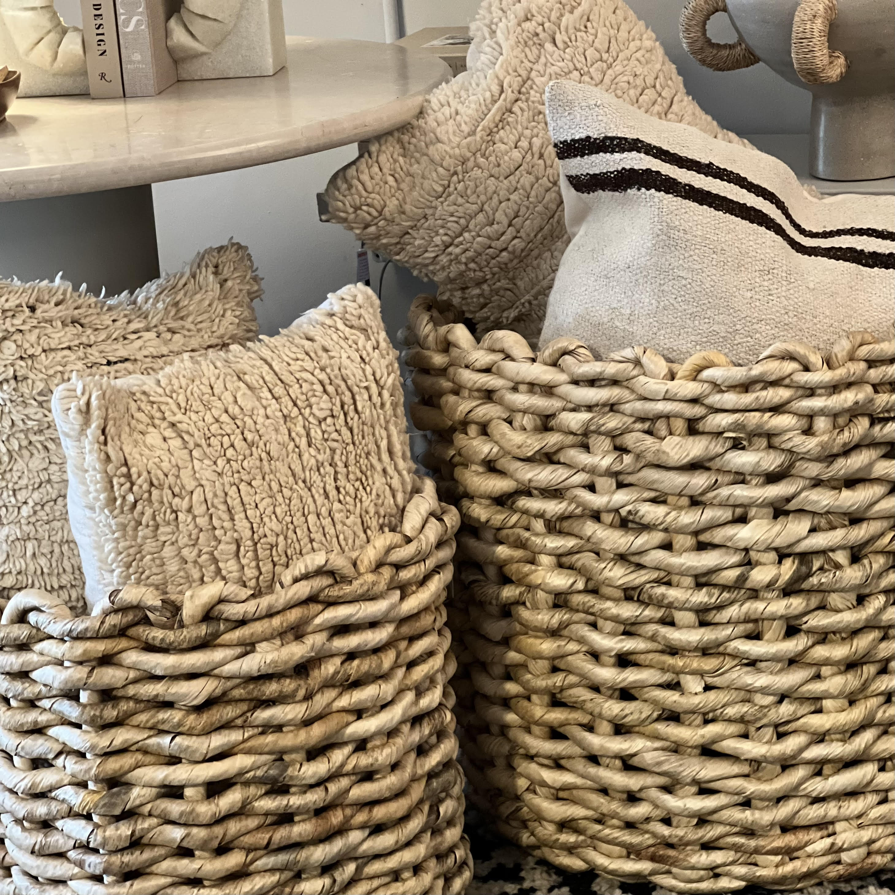 Large basket for discount throws