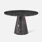 made goods giovanni dining table black swirled resin