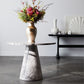 Giovanni Entry Table Gray Swirl Lacquered Resin