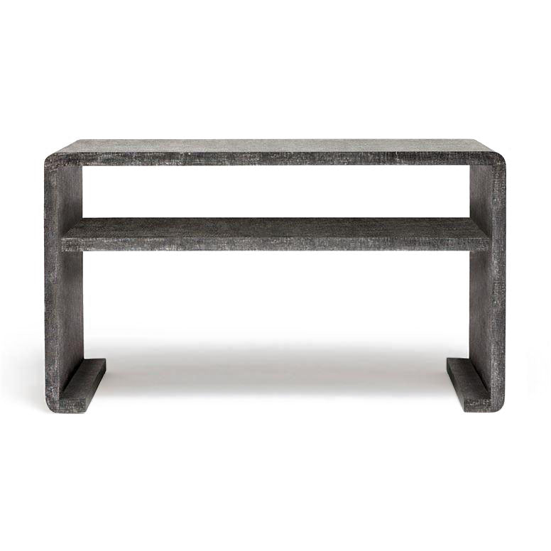 made goods Gustav console charcoal faux linen