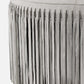 made goods hallie coffee table light gray suede fringe
