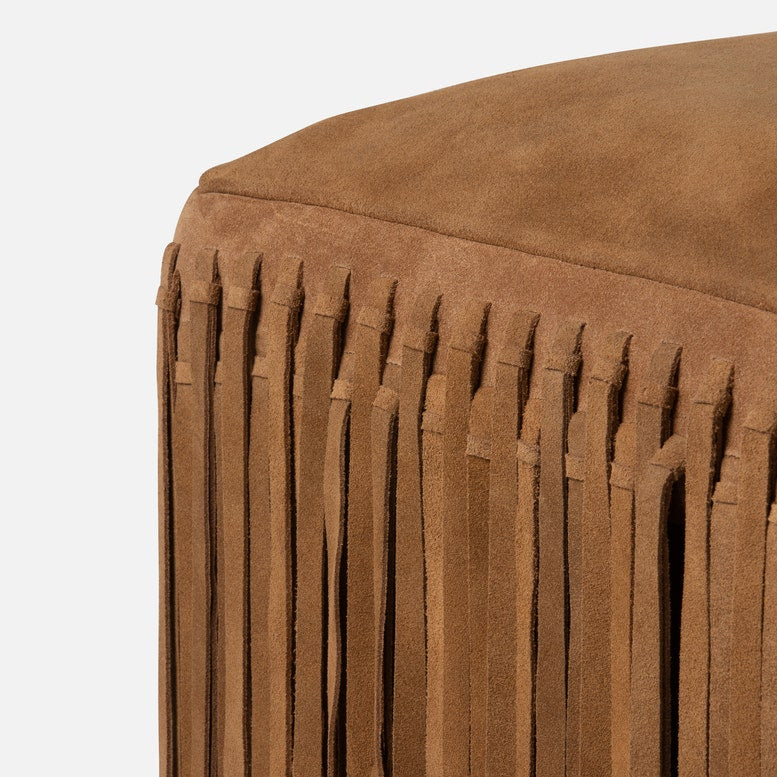 made goods hallie stool camel suede detail