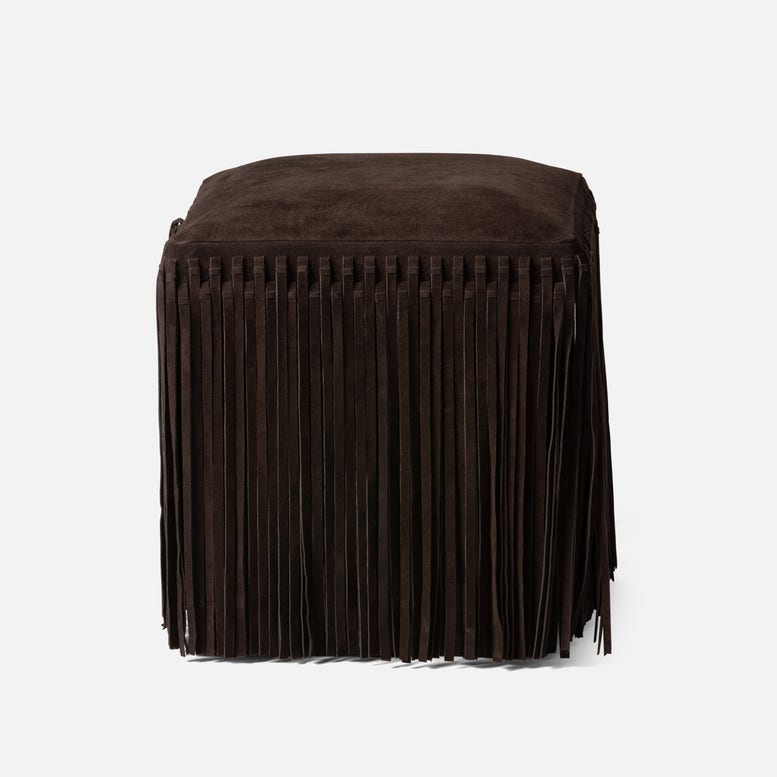 made goods hallie stool chocolate suede front