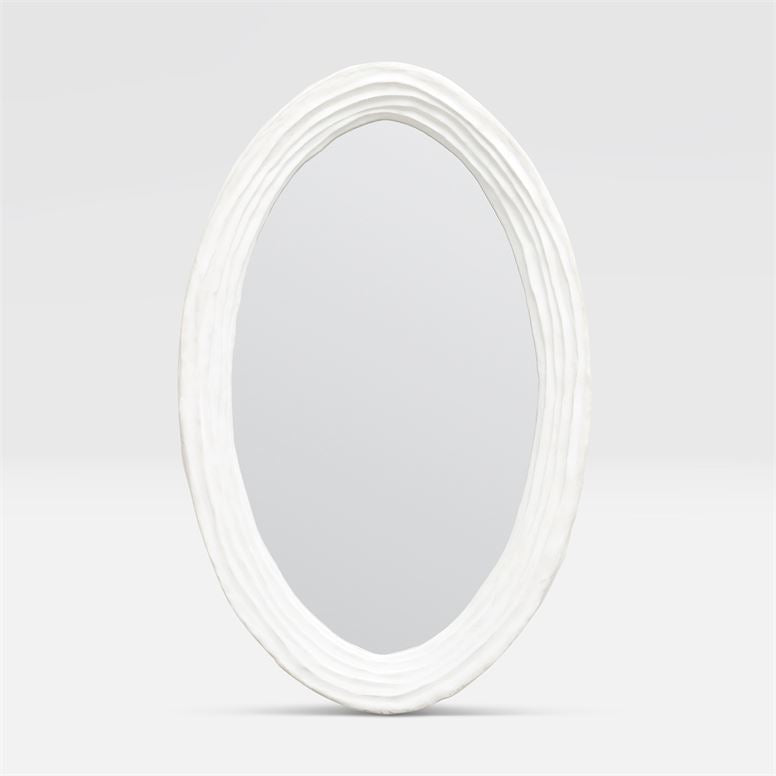 made goods hetty oval mirror white resin 