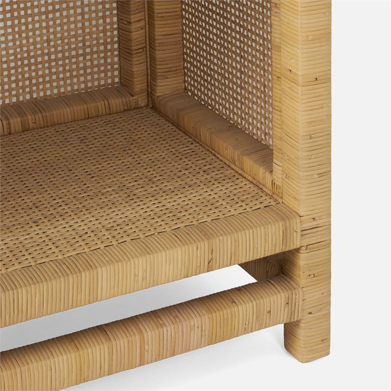 made goods isla bookcase natural peeled rattan detail