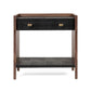 made goods kennedy double nightstand black and walnut front