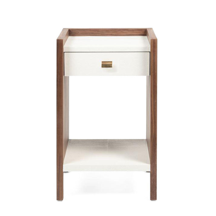 Made Goods Kennedy Single Nightstand Pristine Vintage Faux Shagreen and
