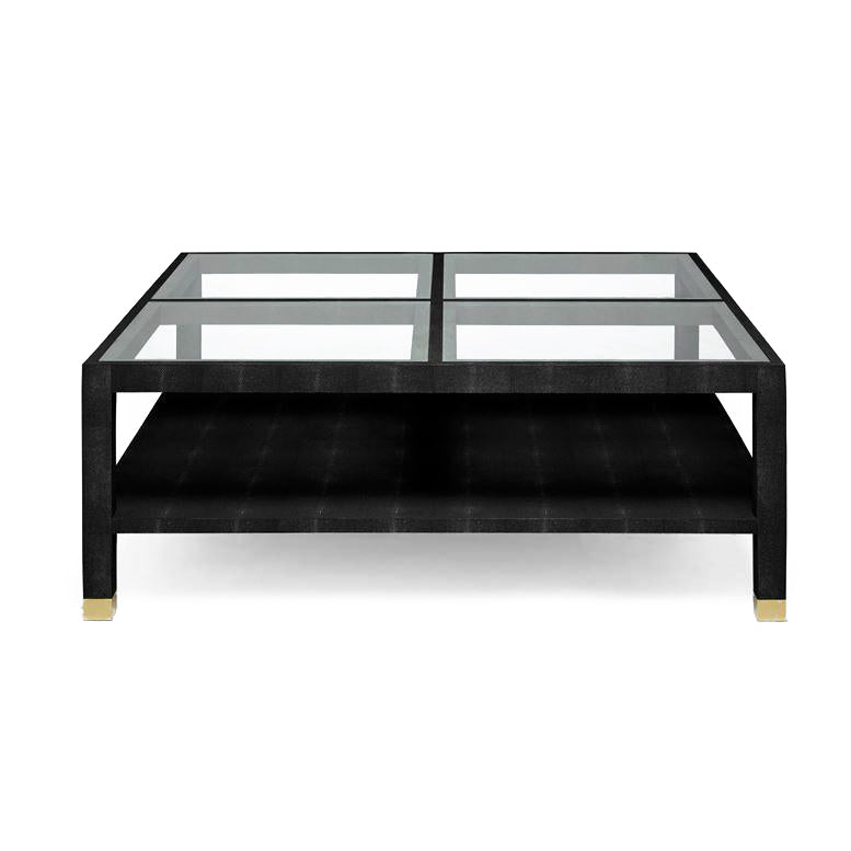 made goods lafeu coffee table black faux shagreen