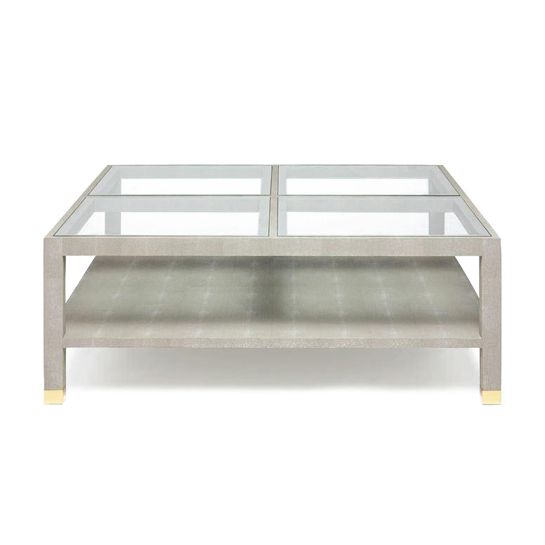 made goods lafeu square coffee table sand faux shagreen