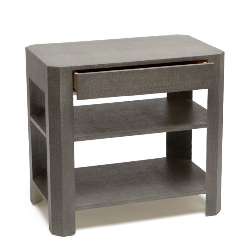 Made Goods Lena Double Nightstand Seal Faux Raffia CLAYTON GRAY HOME