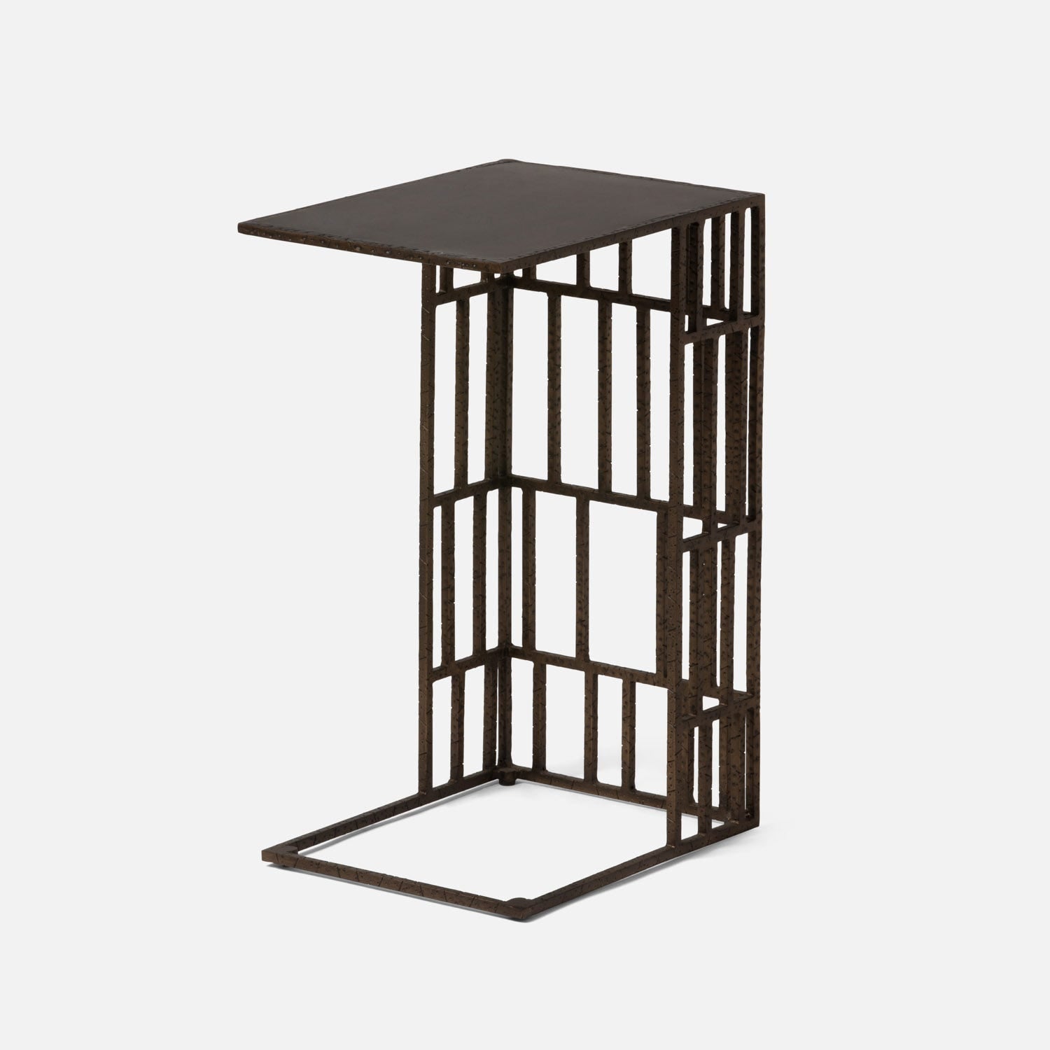 made goods melville table black bronze front angle