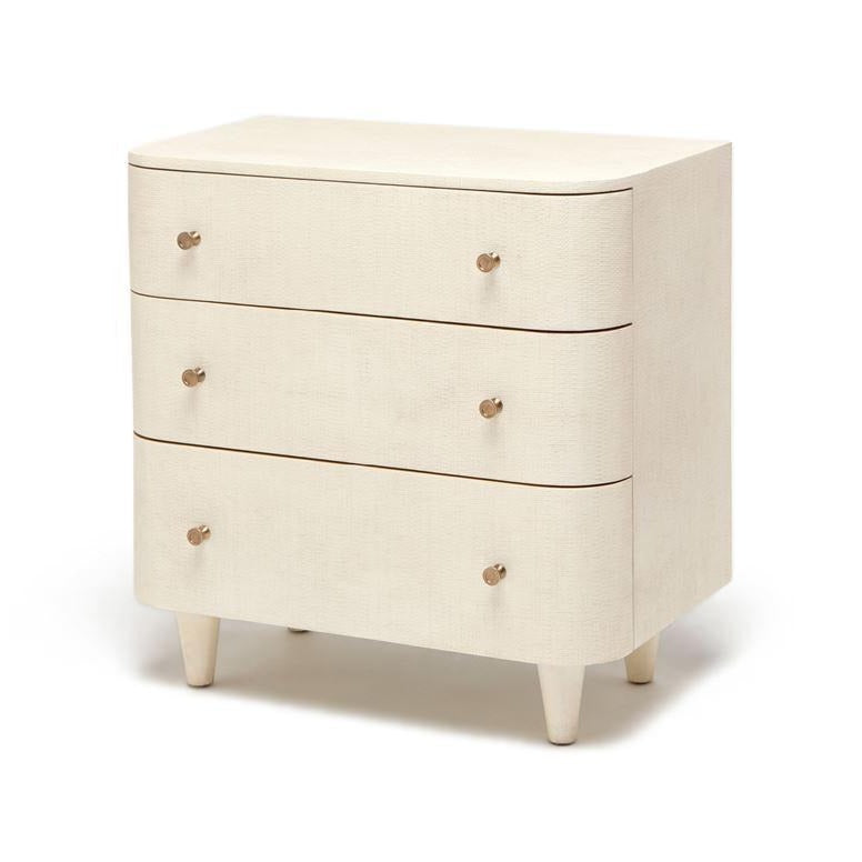 Made Goods Olivia Double Nightstand Off White Faux Raffia CLAYTON
