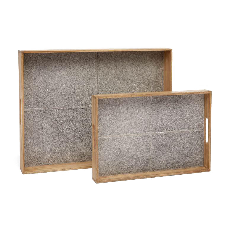 Pace Tray Set Grey Hair on Hide up