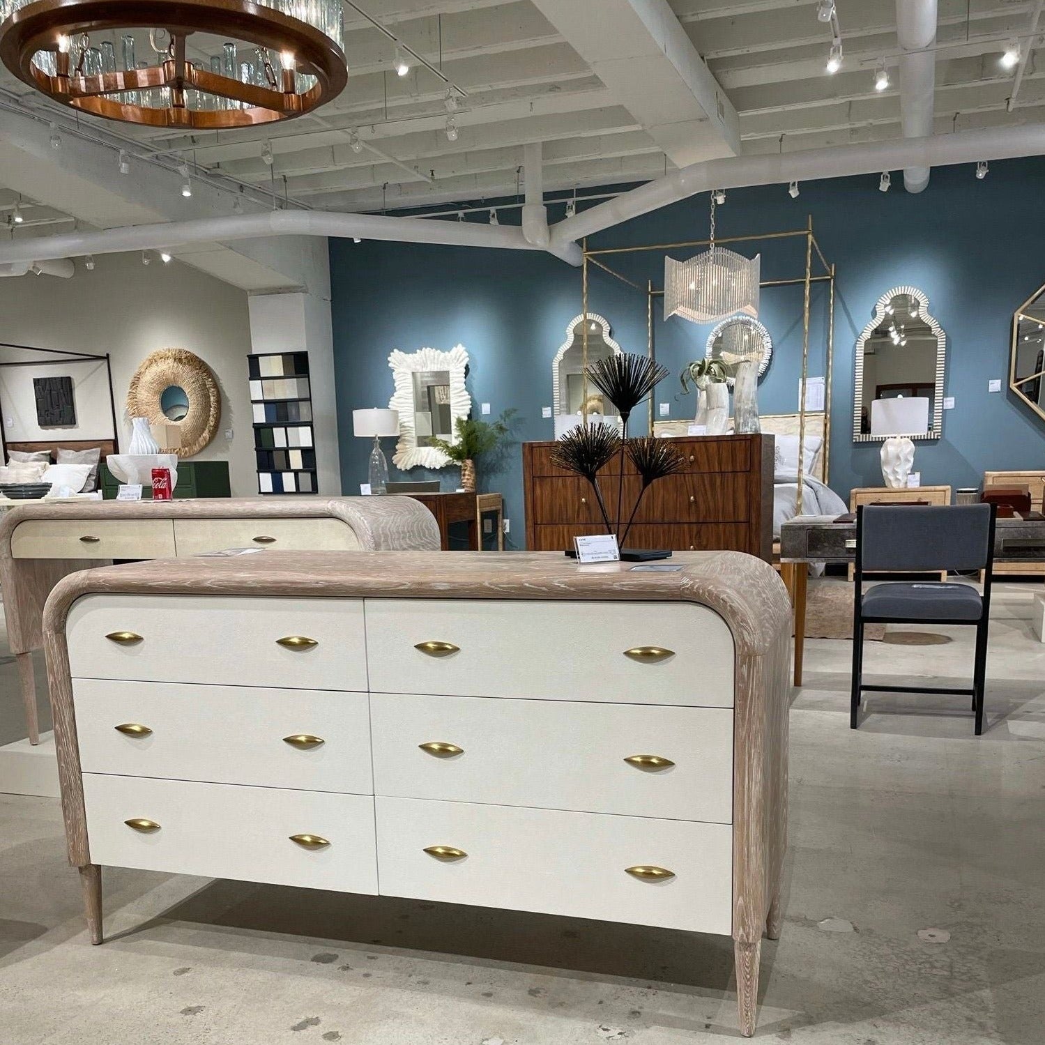 Pierre 60" Dresser Pristine and Whitewashed Oak Pierre 60" Dresser Pristine and Whitewashed Oak