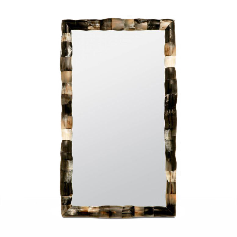 made goods pierson large rectangle mirror mixed horn