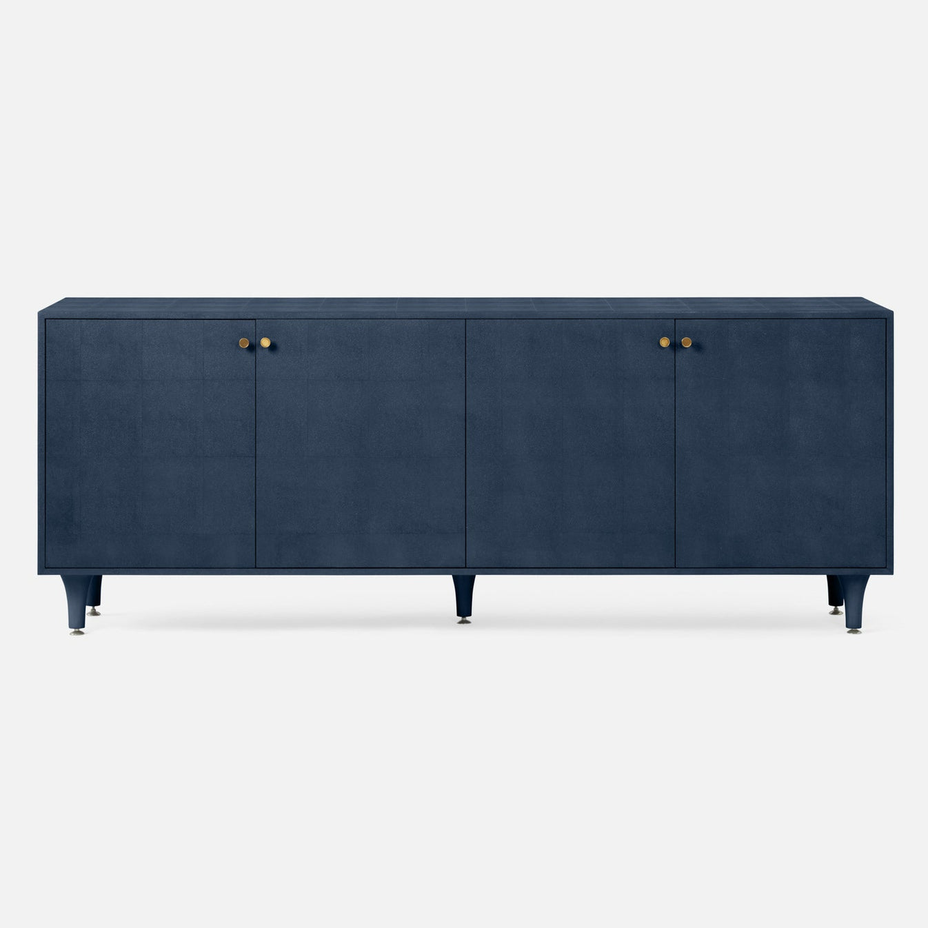 Made Goods Ramon 4 Door 84” Buffet Navy Vintage Faux Shagreen CLAYTON