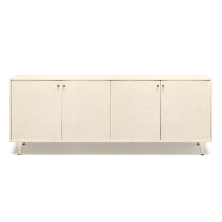Made Goods Ramon 4 Door 72" Buffet Off White Faux Raffia CLAYTON GRAY