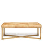 Made Goods Roger Double Bench Beige Hide Gold Seating