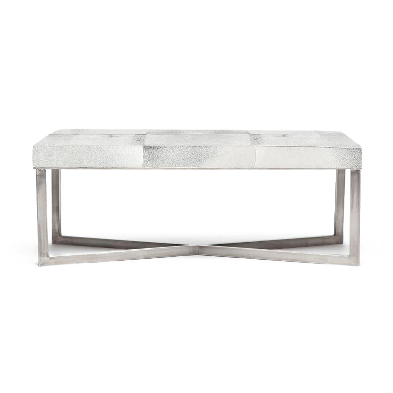 Made Goods Roger Double Bench Antiqued Silver