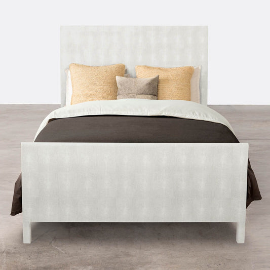 made goods sloane bed blanc faux shagreen
